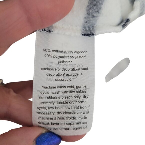 Tommy Hilfiger Blue Stripe Funnel Neck Sweatshirt Womens Size M Classic Pullover - Picture 8 of 8